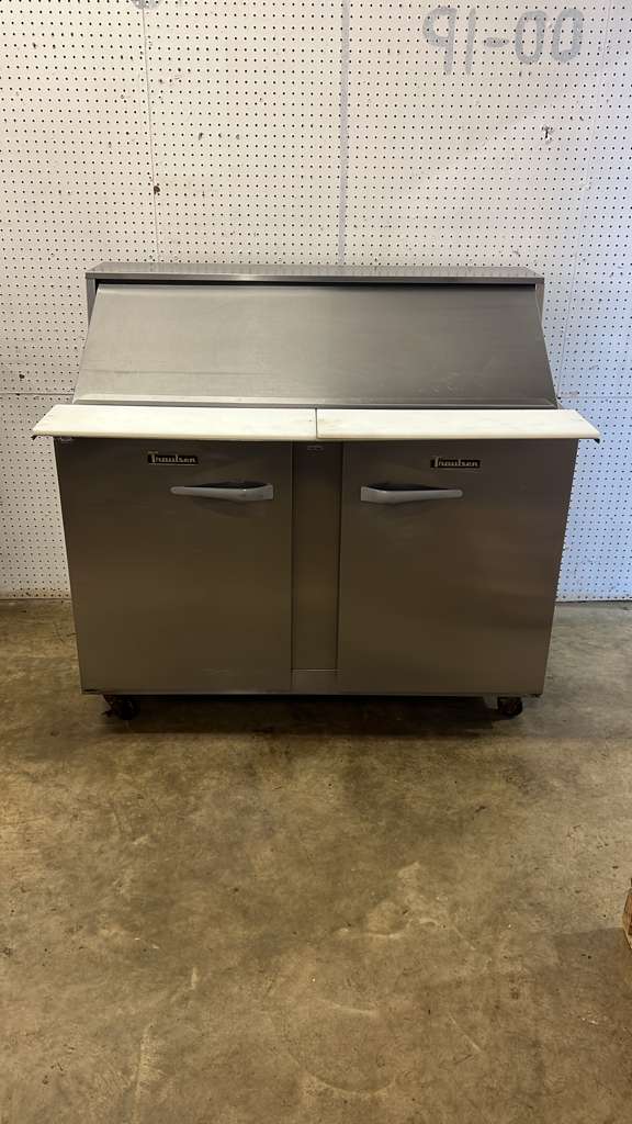 Used 48" Traulsen UPT4818-LR 2 Door Refrigerated Sandwich Prep Table - FG