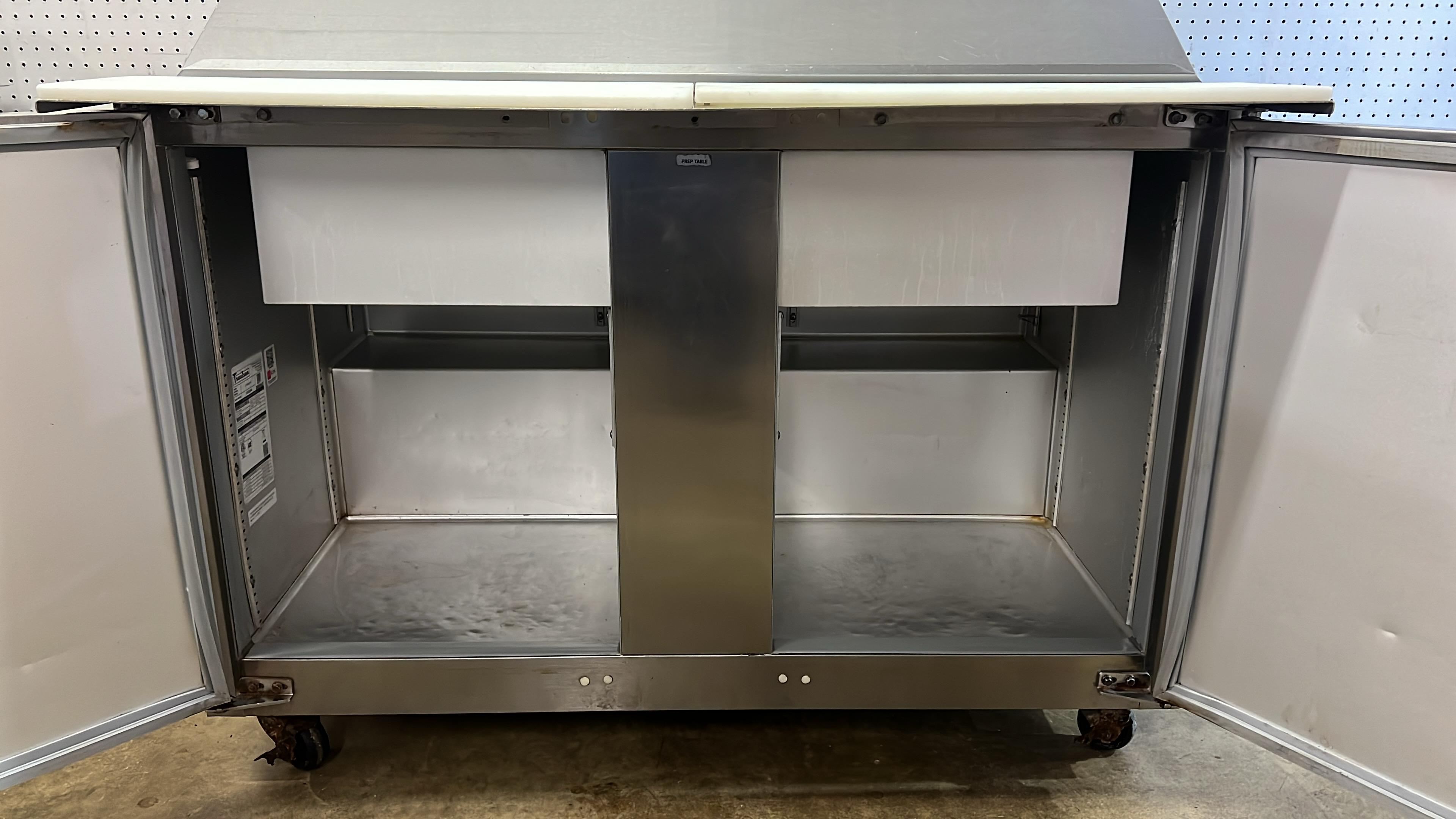 Used 48" Traulsen UPT4818-LR 2 Door Refrigerated Sandwich Prep Table - FG