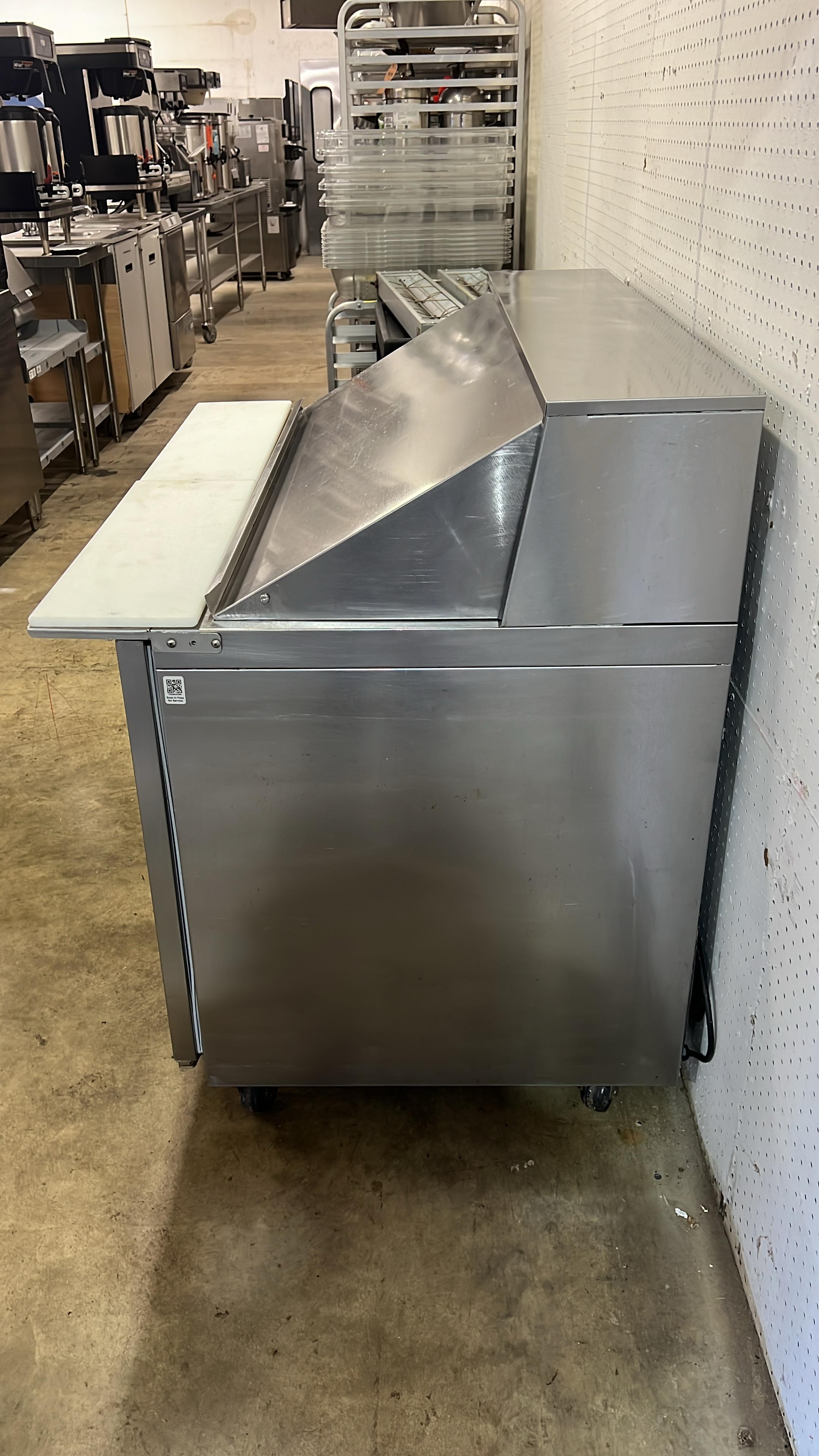 Used 48" Traulsen UPT4818-LR 2 Door Refrigerated Sandwich Prep Table - FG