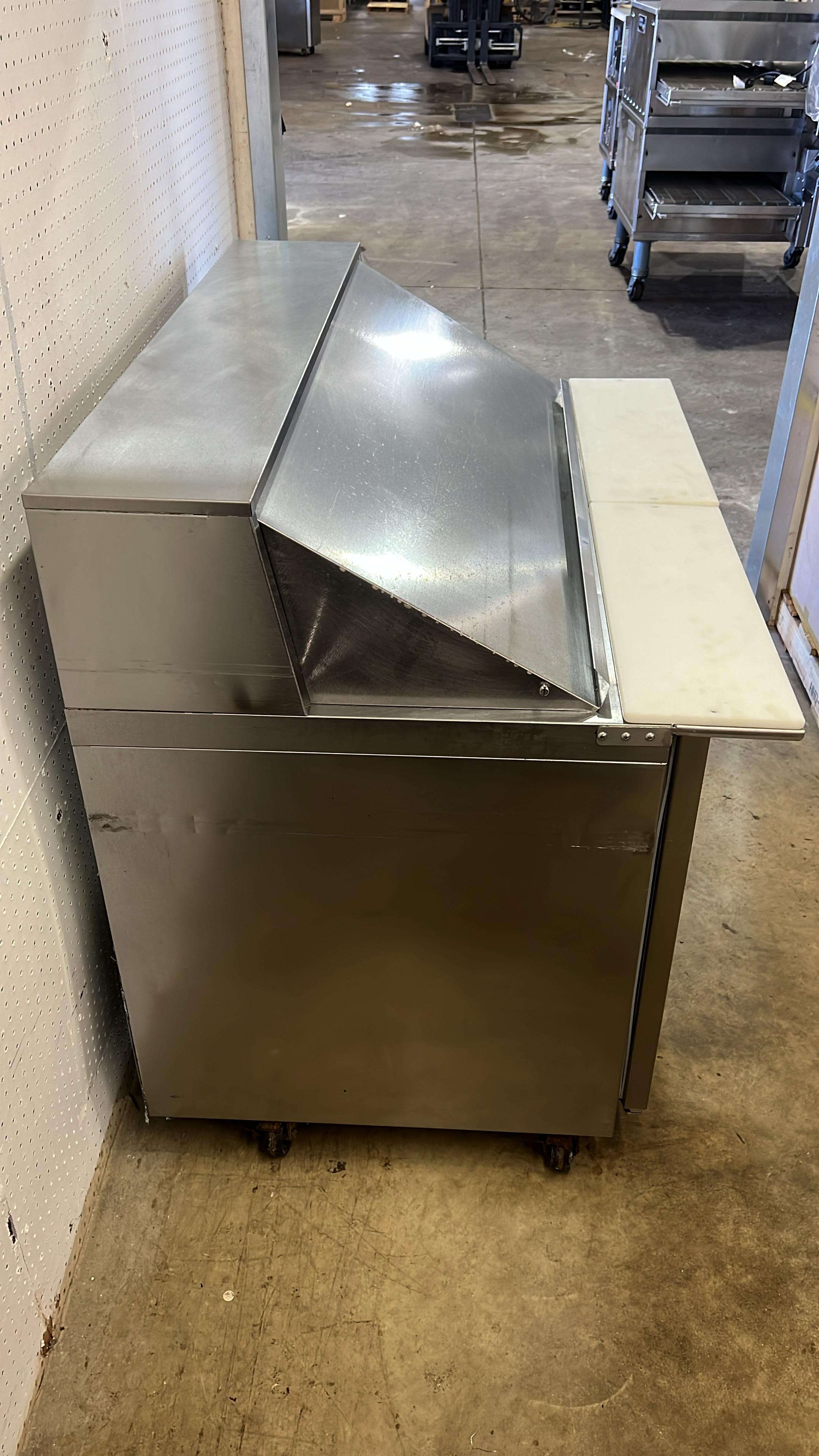 Used 48" Traulsen UPT4818-LR 2 Door Refrigerated Sandwich Prep Table - FG