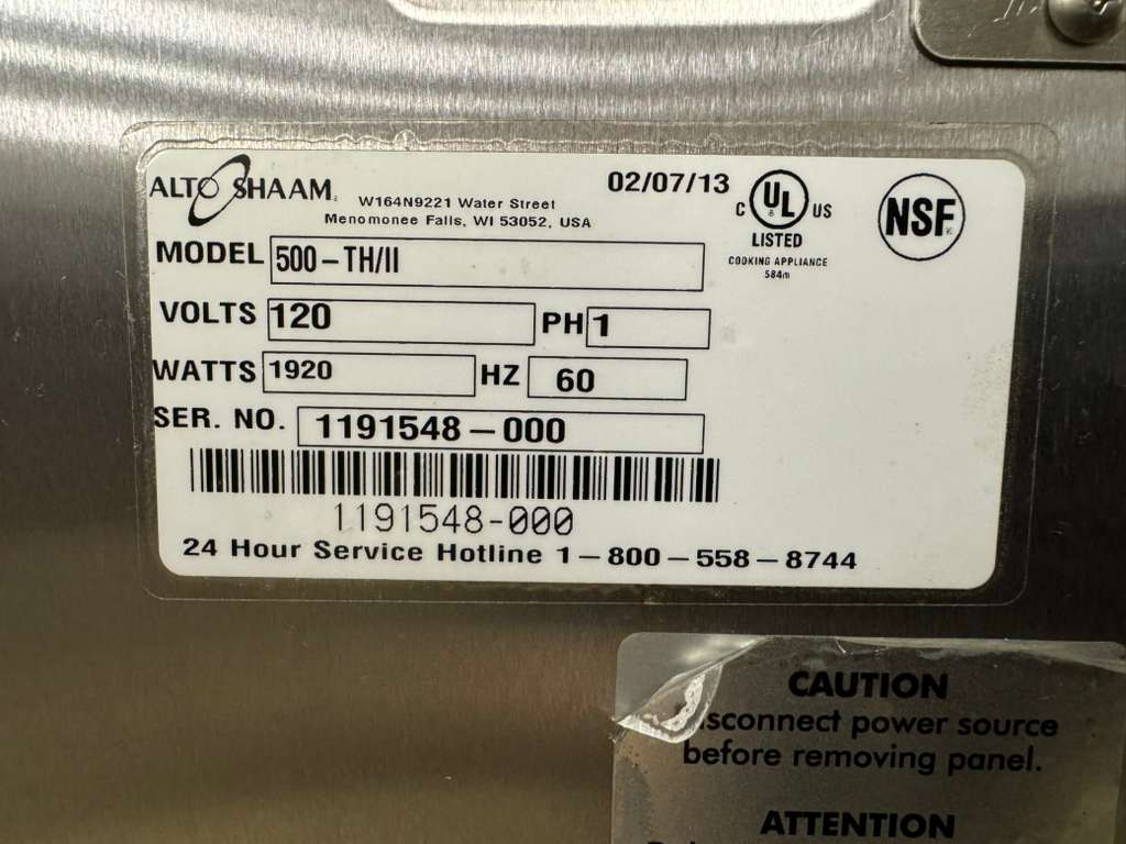 Used Alto-Shaam 500-TH/II Undercounter Cook and Hold Oven 120V - TH1 - 2