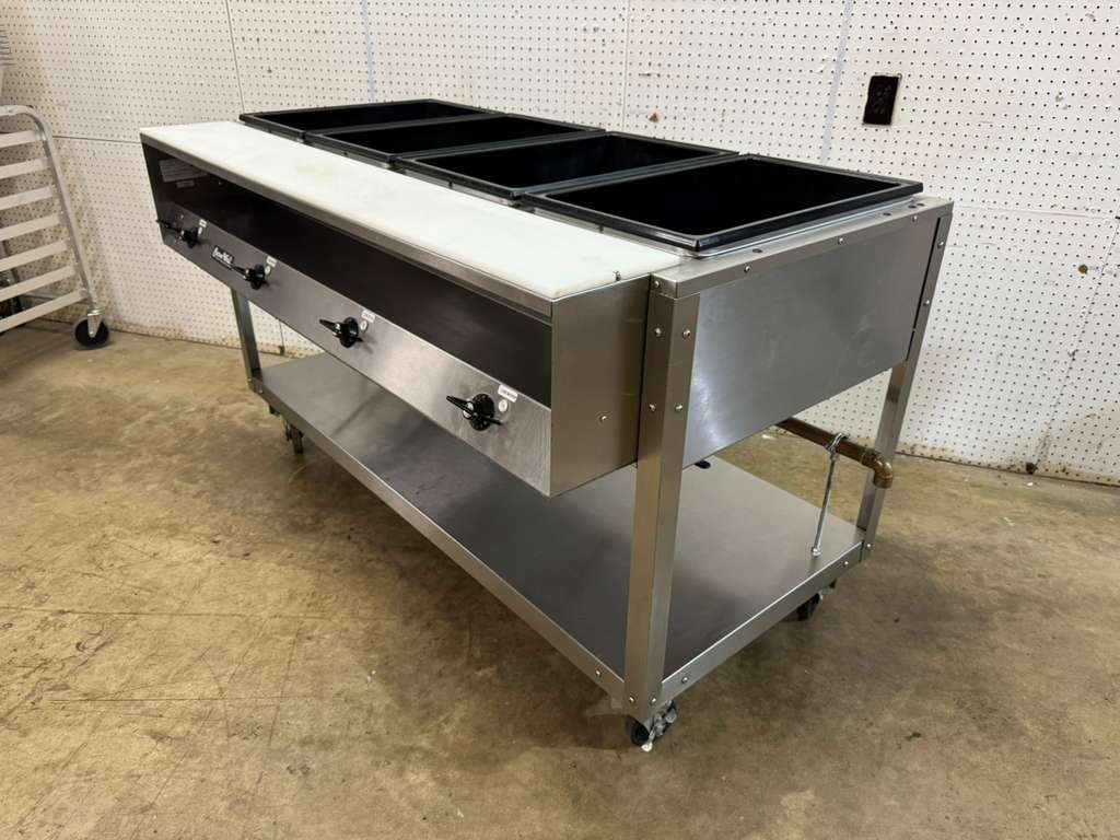 Used 61" Vollrath 38104 ServeWell Electric Four Pan Sealed Well Hot Food Table 120V - TH1