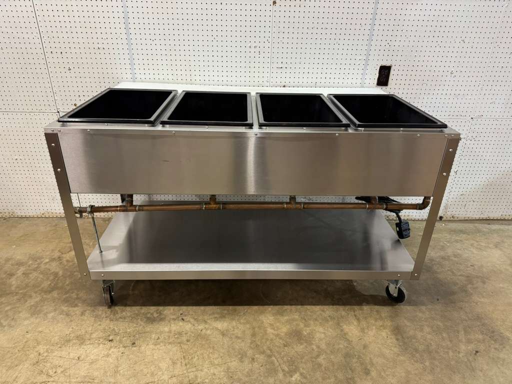 Used 61" Vollrath 38104 ServeWell Electric Four Pan Sealed Well Hot Food Table 120V - TH1