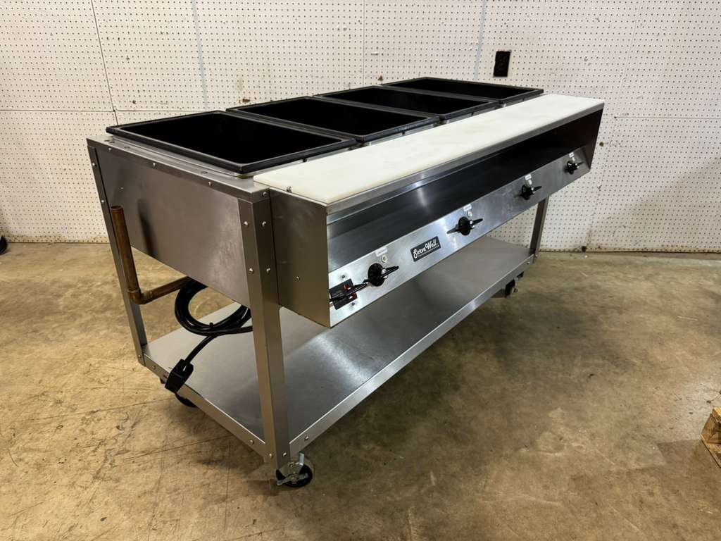 Used 61" Vollrath 38104 ServeWell Electric Four Pan Sealed Well Hot Food Table 120V - TH1