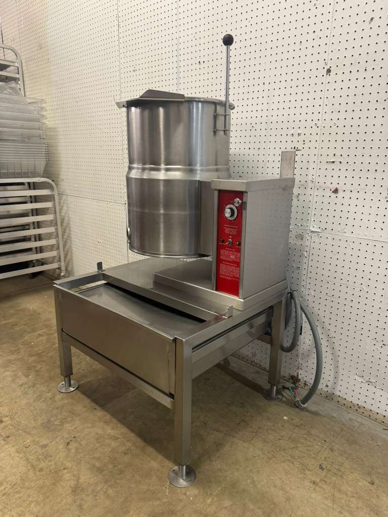 Used Crown Steam EC-12TW 12 Gallon Electric Tilting Kettle - 3PH