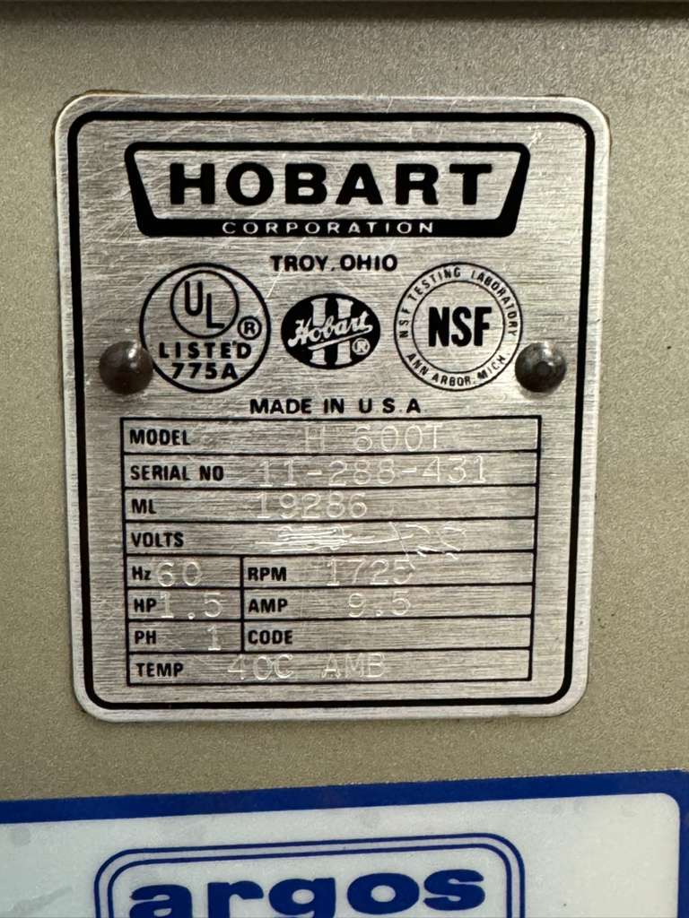 Used Hobart H600T 60qt 4 Speed Floor Mixer with Timer 230V 1PH
