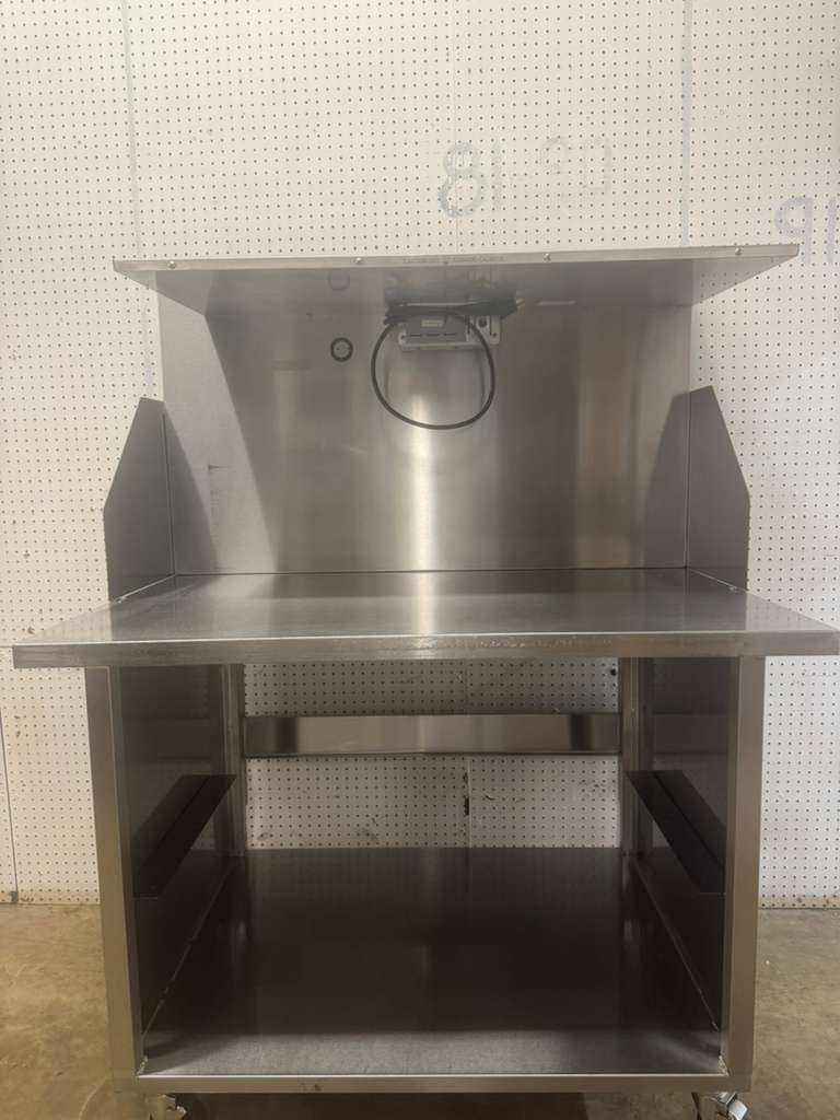 Used 48" Stainless Table with Marshall 176050-2 Heated Over Shelf - 120V