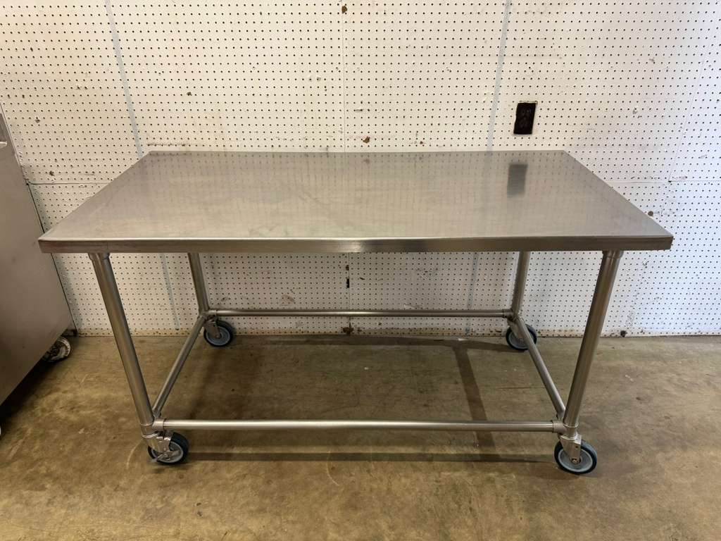 Used 60"X 30" Stainless Steel Table with Casters