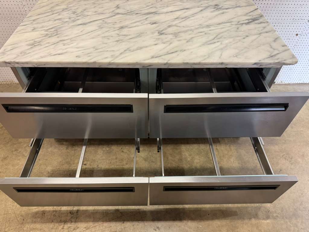 Used Delfield UCD4064N 4 - drawer Worktop Refrigerator With Marble Top 115V