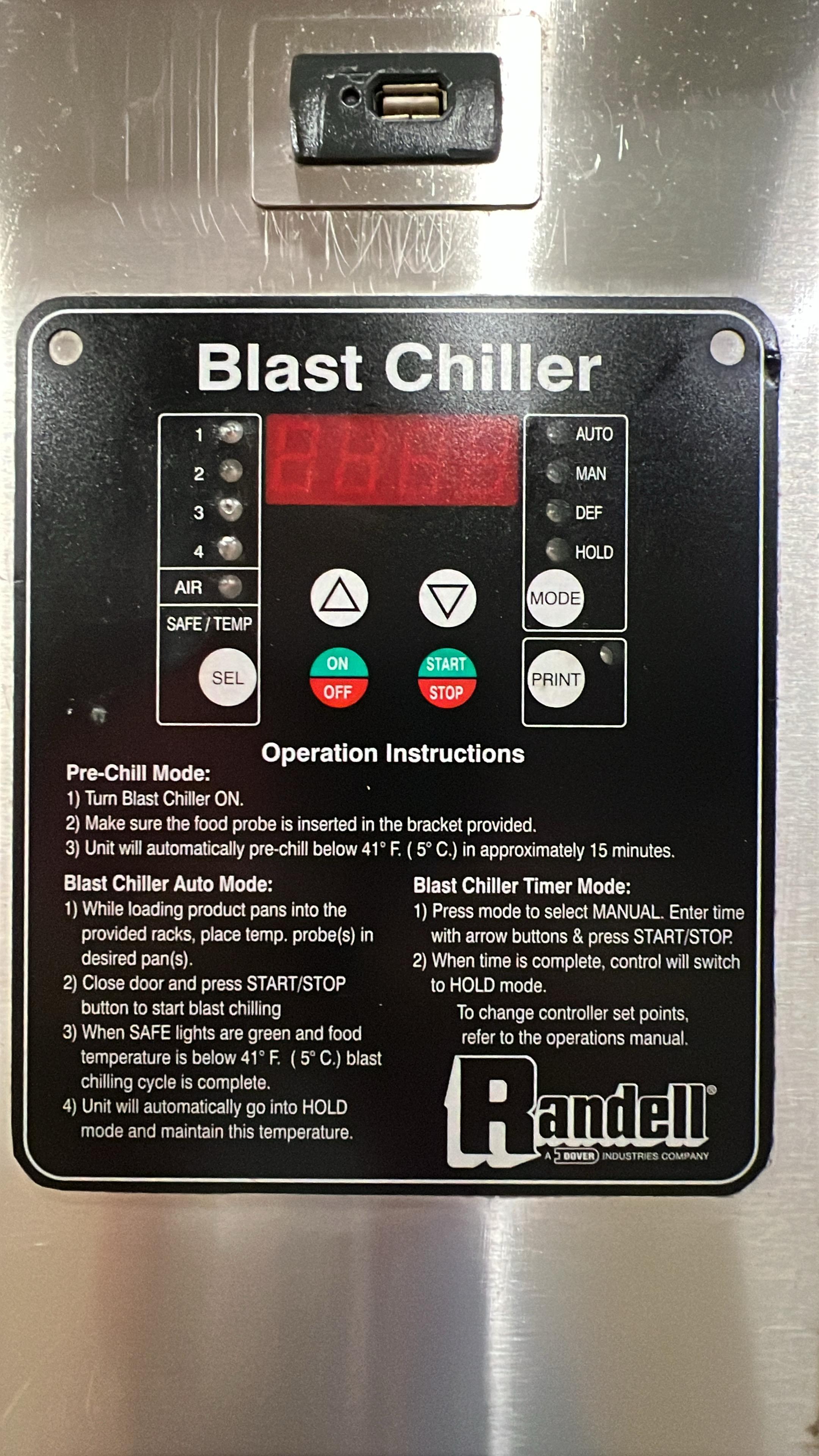 Used 36" Randell BC-5 Stainless Upright Reach In Blast Chiller - 115V