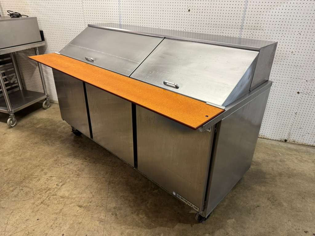 Used Beverage-Air SPE72HC-30M 72" 3 Door Mega Top Refrigerated Prep Table 120V