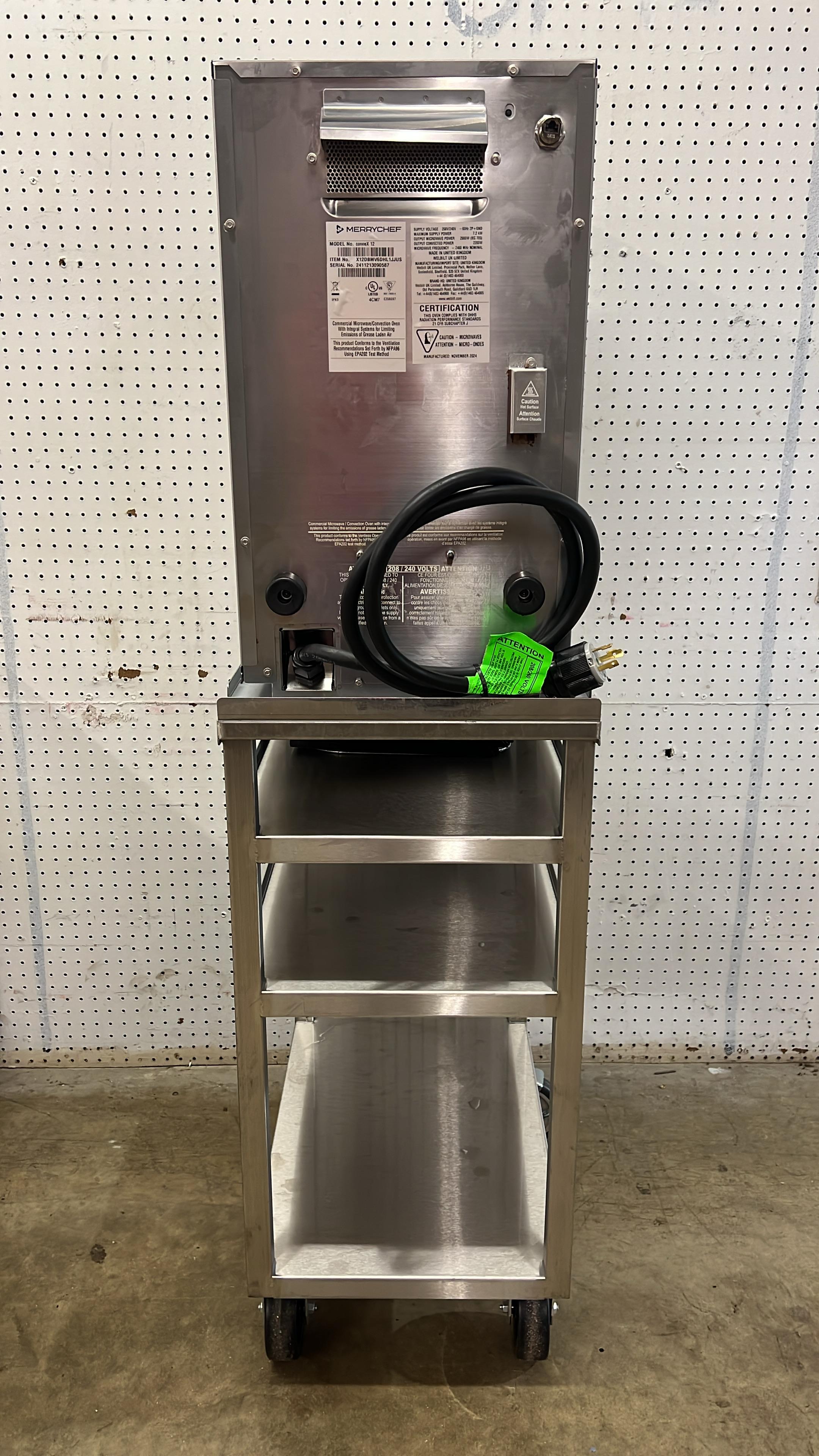 Used 2024 Merrychef conneX12 Accelerated High-Speed Oven with Cart 208-240V - JJ