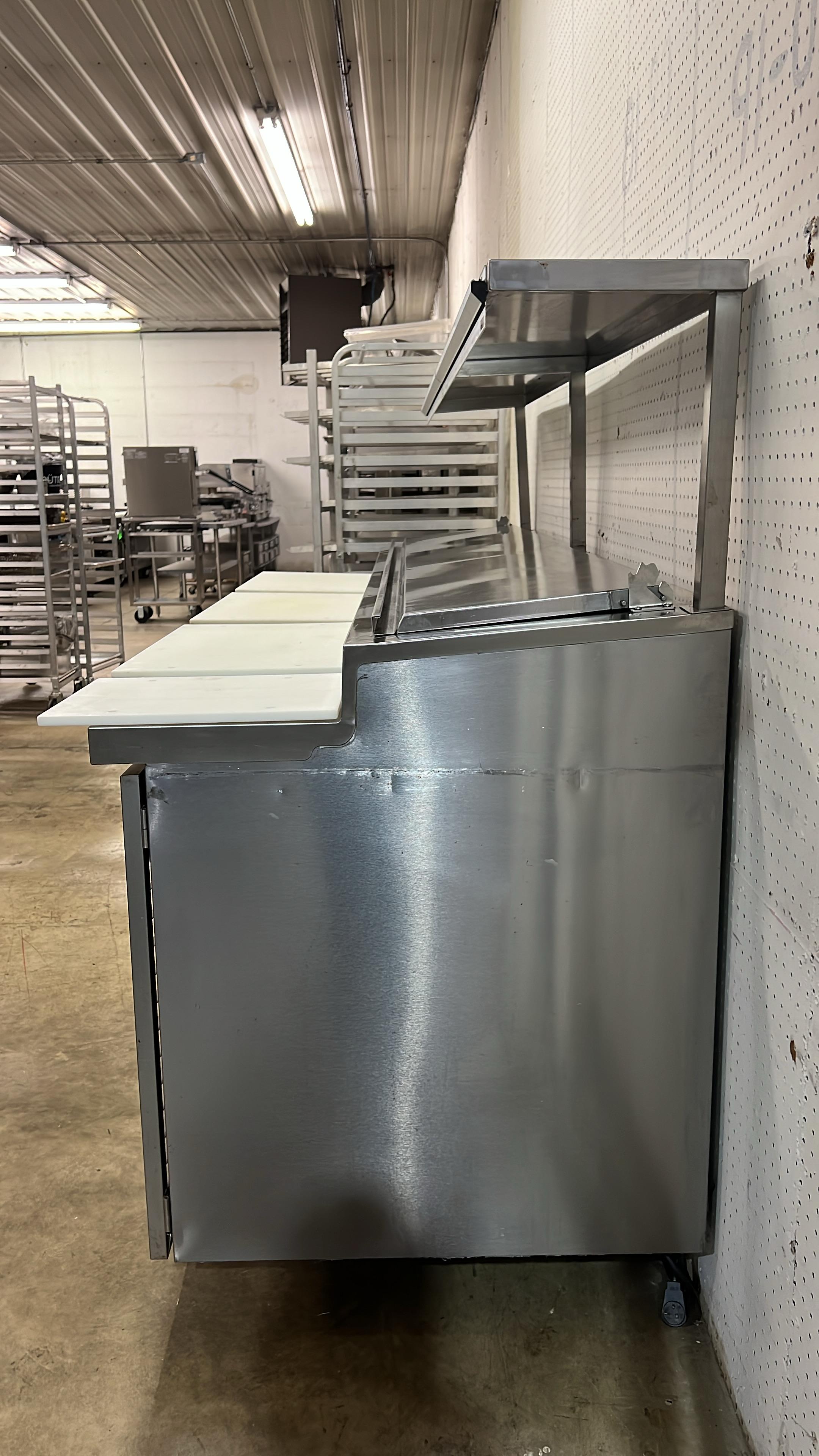 Used 91" Kairak KBP-91S 3 Door Refrigerated Stainless Steel Prep Table - 115V - JJ