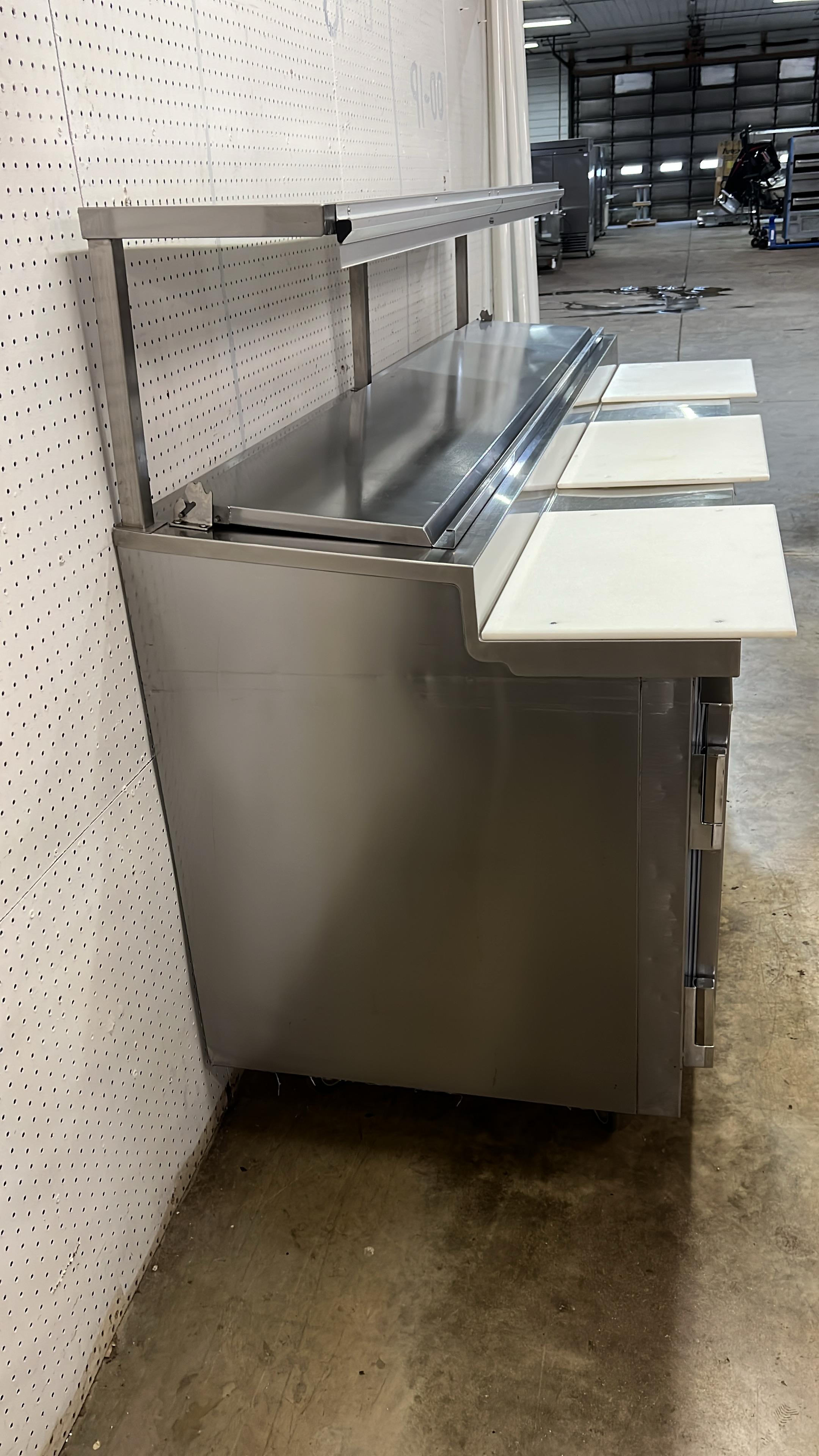 Used 91" Kairak KBP-91S 3 Door Refrigerated Stainless Steel Prep Table - 115V - JJ - 2