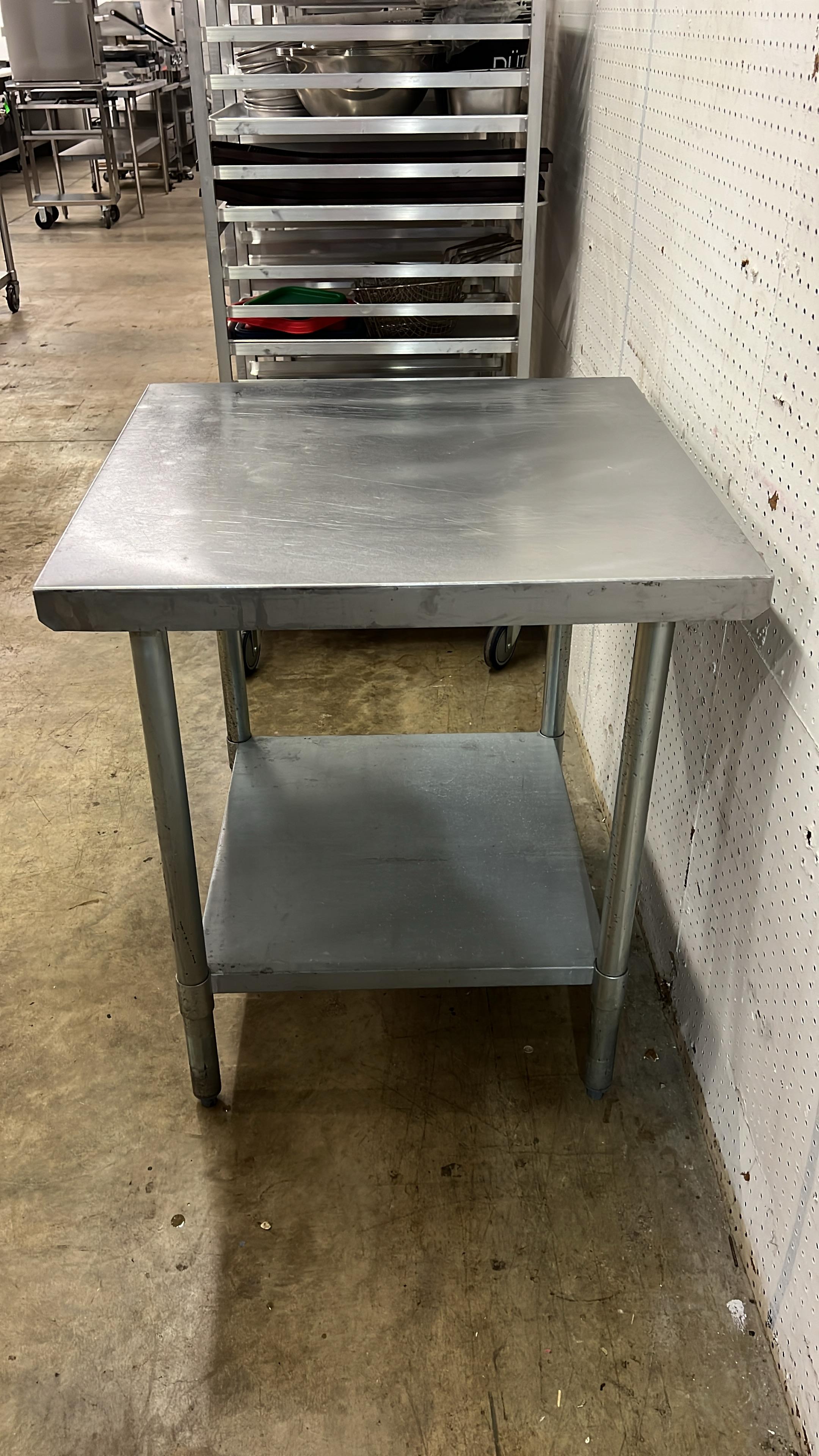 Used 30" x 30" x 34" Stainless Steel Table = JJ