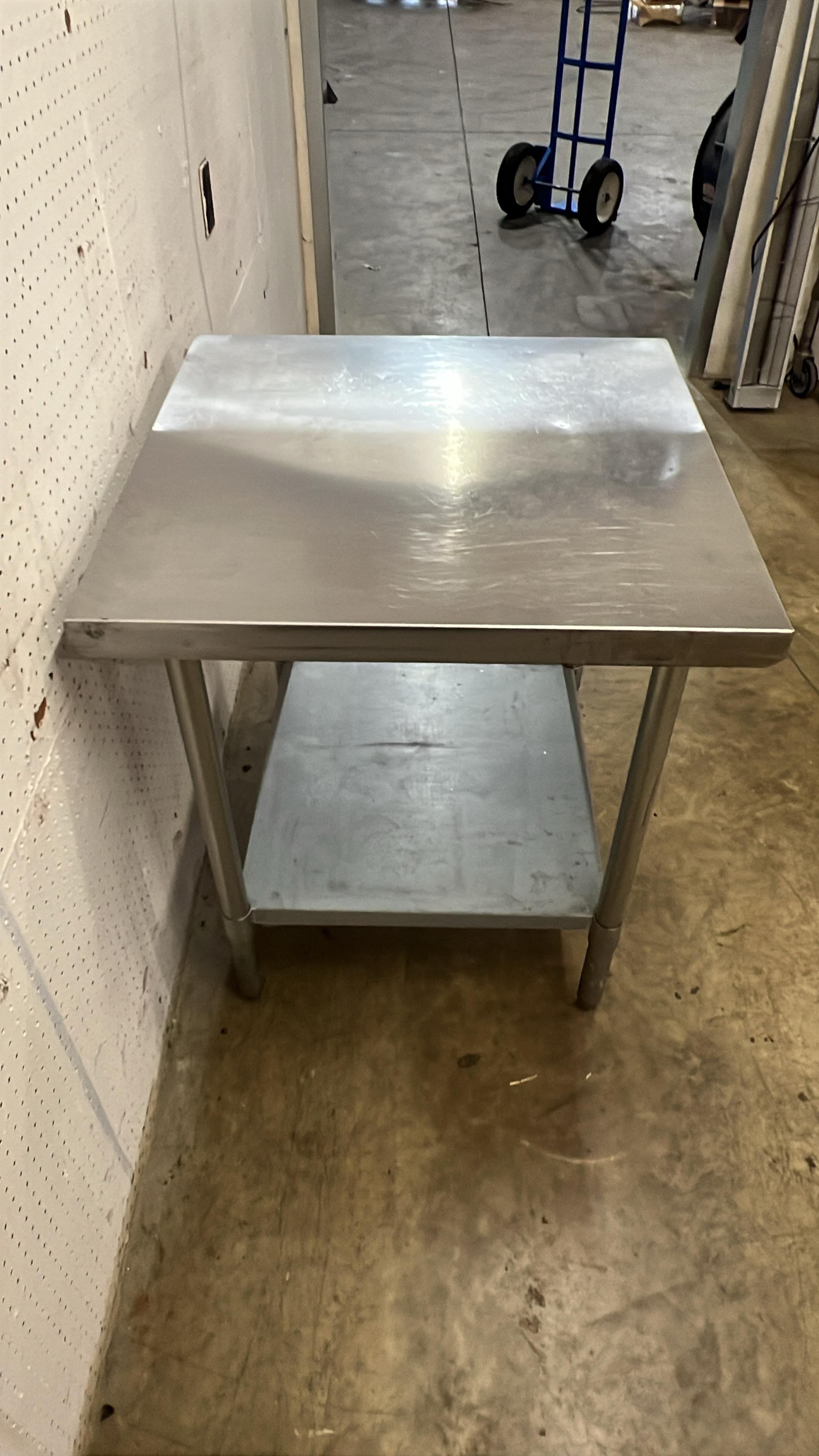 Used 30" x 30" x 34" Stainless Steel Table = JJ