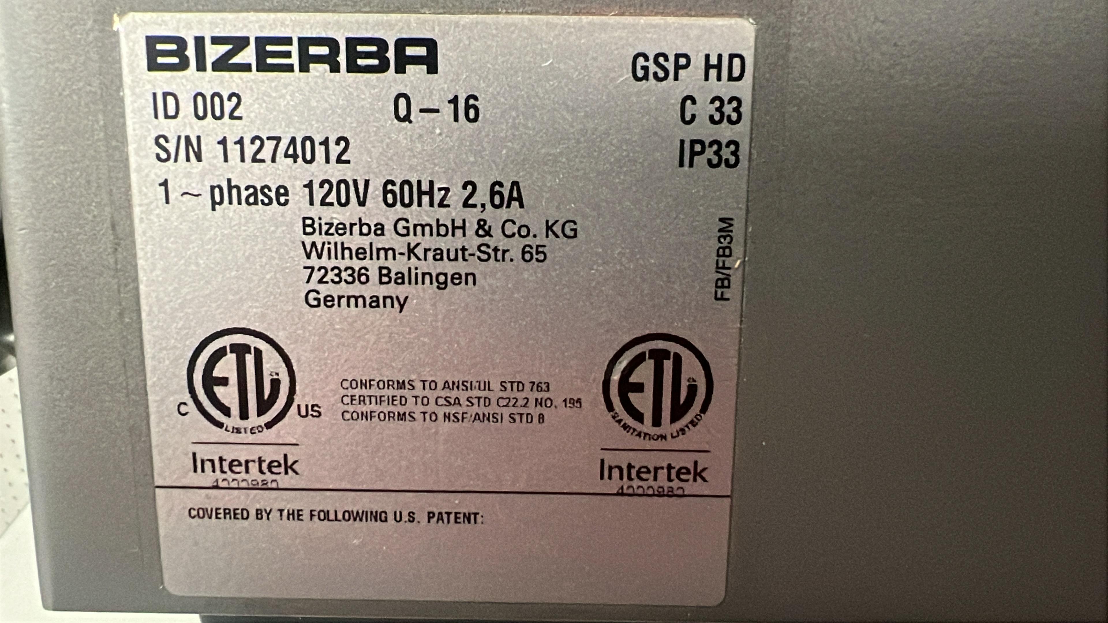 Used Bizerba GSP HD Automatic 13" Gravity Deli Meat Slicer - 120V - JJ