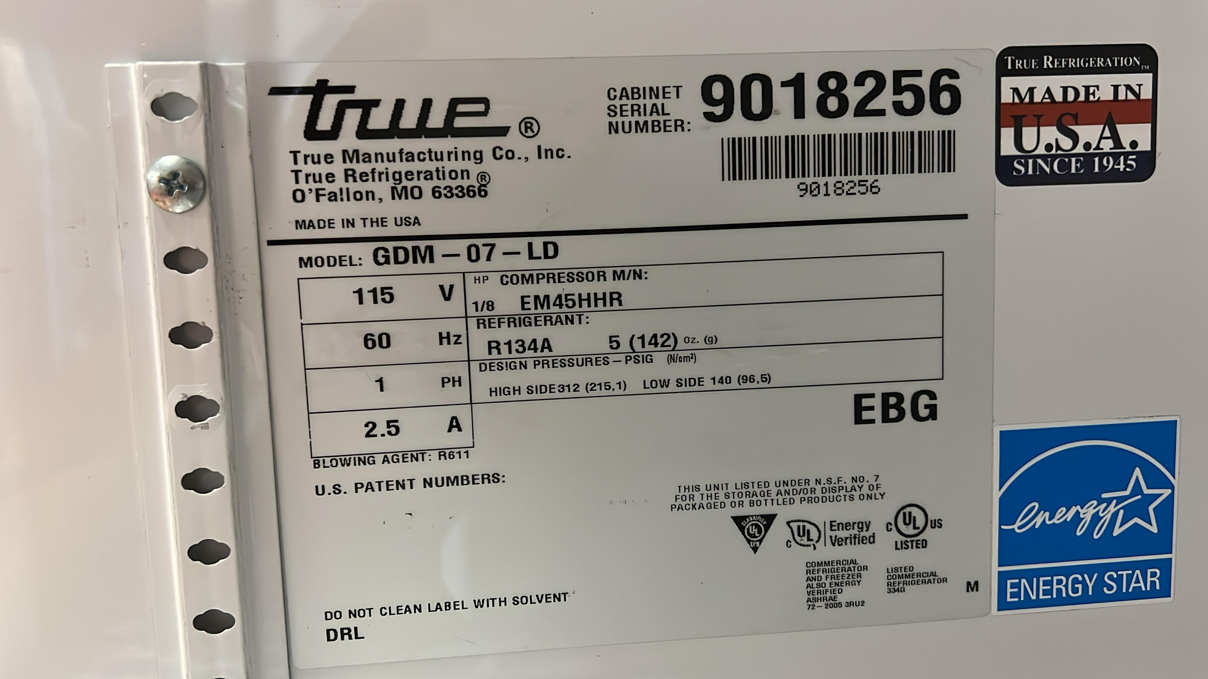 Used True GDM-07-LD Refrigerated Glass Door Countertop Merchandiser 120V - JJ
