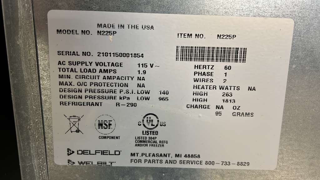 Used 30" x 32" Ice Cream Dipping Cabinet with Delfield N225P 6 Gallon Freezer - 115V - RL