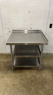 Used 33" x 32" Stainless Steel Table with Shelves - RL