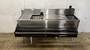 Used 64" Glastender Undercounter Stainless Cocktail Station with Ice Bin and Drain Board - RL