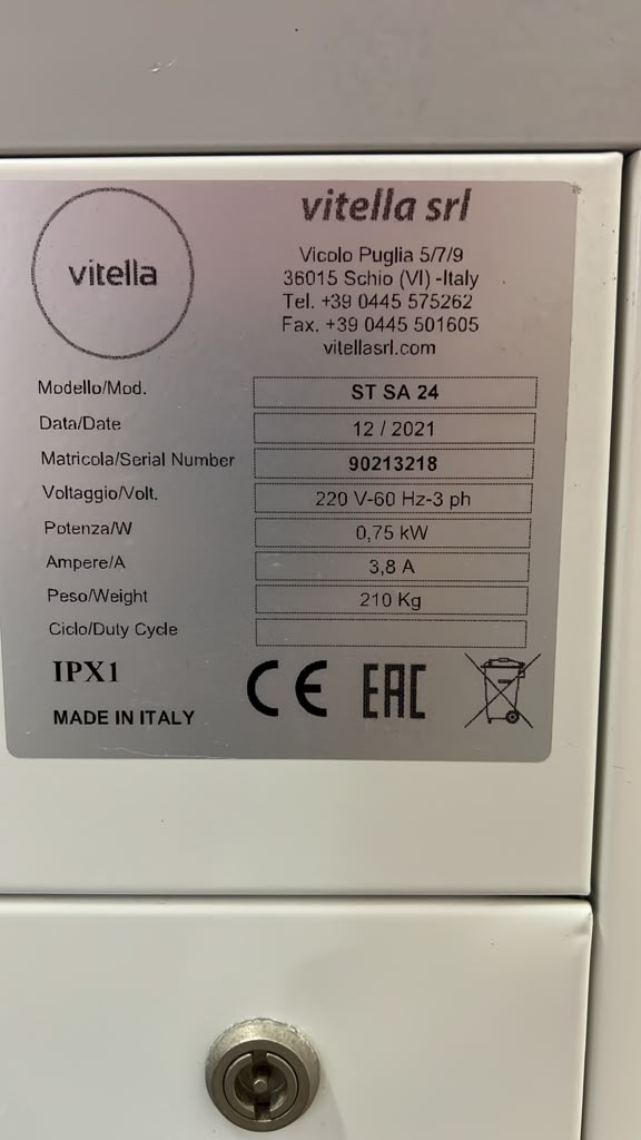 Used 2021 Vitella STSA 24 Semi-Automatic Dough Divider and Press 220V 3Ph - STS