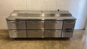 Used 2023 93" Continental PA93N-D Pizza Prep Table w/ Refrigerated Base, 115v - STS