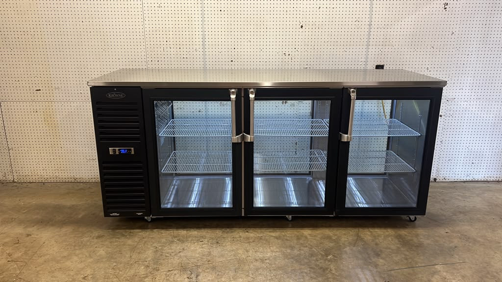 Used 2023 84" Krowne KPT84L-GSS-LRR/LRR Pass Thru Back Bar Cooler Refrigerator - STS