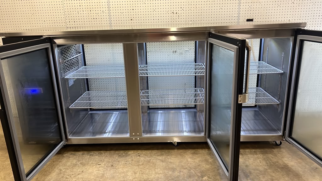 Used 2023 84" Krowne KPT84L-GSS-LRR/LRR Pass Thru Back Bar Cooler Refrigerator - STS