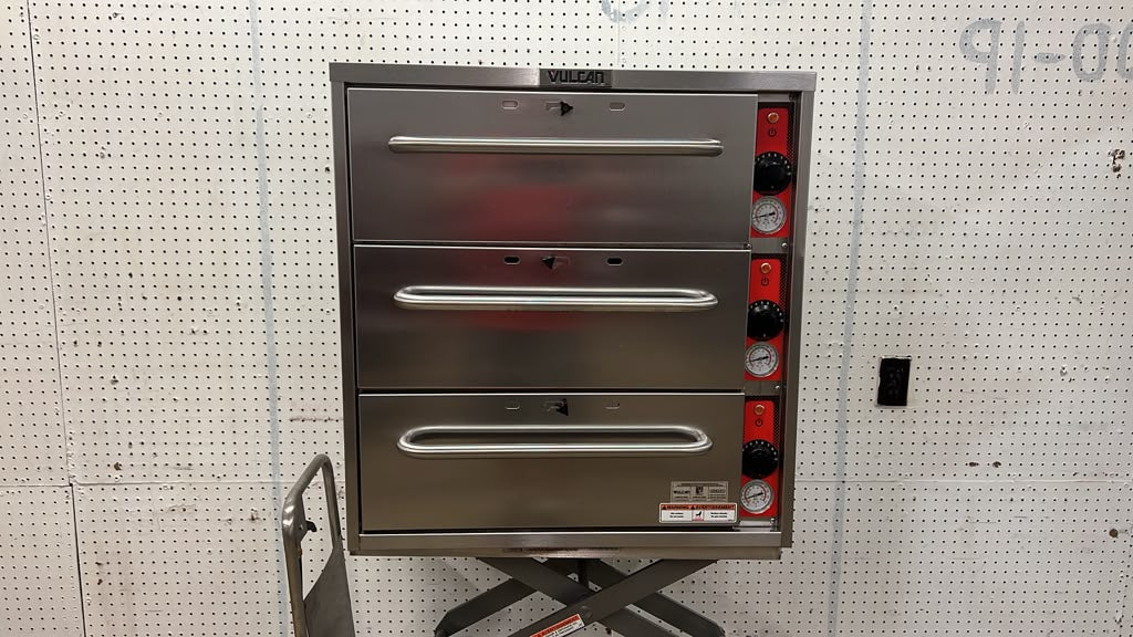Used Vulcan VW3S Stainless Three Drawer Food Warmer - 120V, 1425W - NDTI