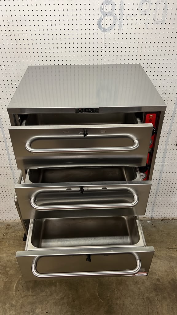 Used Vulcan VW3S Stainless Three Drawer Food Warmer - 120V, 1425W - NDTI