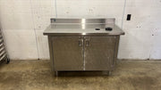 Used 48" x 24" Stainless Steel 2 Door Storage Cabinet Drink Station