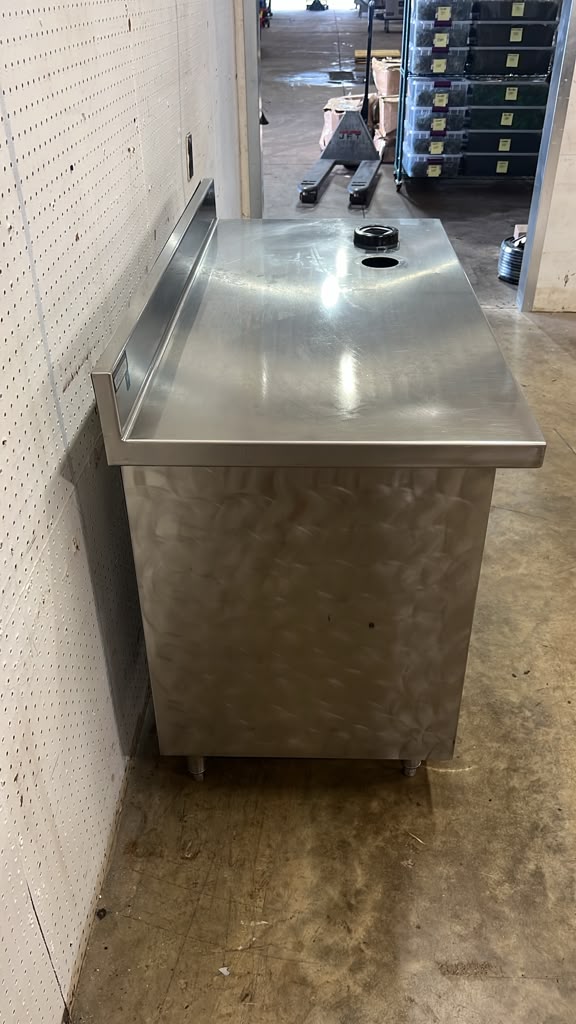 Used 48" x 24" Stainless Steel 2 Door Storage Cabinet Drink Station