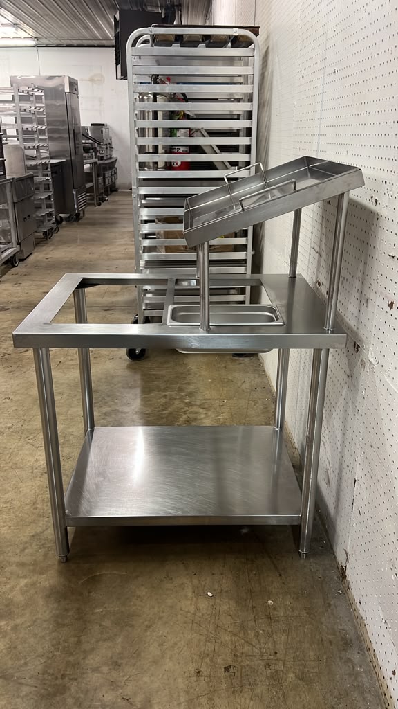Used 26" x 34" Stainless Steel Breading Station