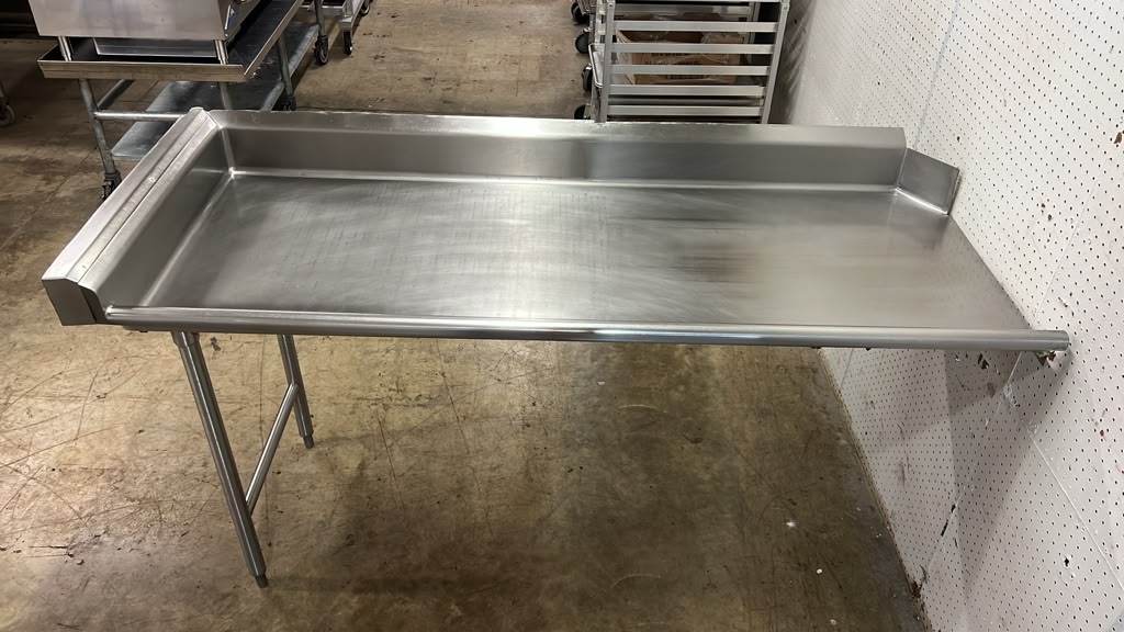 Used 72" x 30" Stainless Steel Dish Table - GC