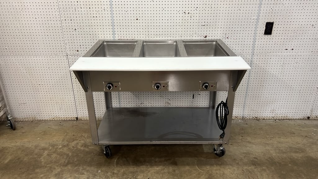 Used 44" Piper Products Stainless Steel 3 Sealed Well Steam Table 208V - STS