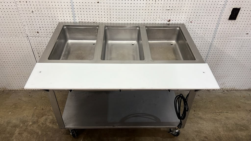 Used 44" Piper Products Stainless Steel 3 Sealed Well Steam Table 208V - STS