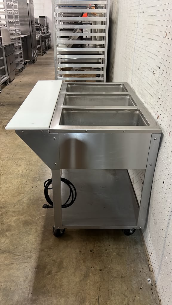 Used 44" Piper Products Stainless Steel 3 Sealed Well Steam Table 208V - STS