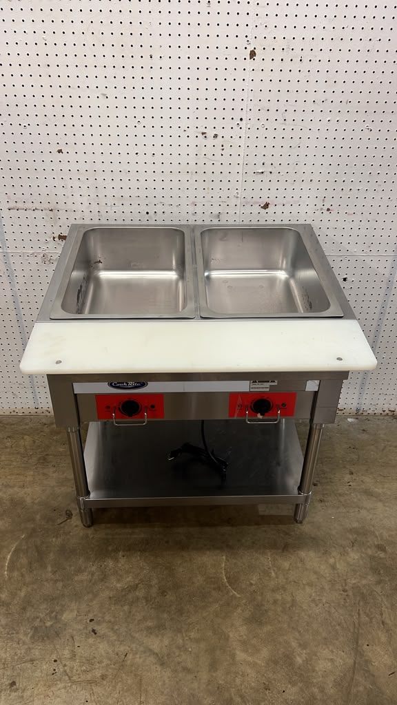 Used CookRite CSTEA-2C, 30" Electric Steam Table, 2 Pan Capacity - 120V - GC