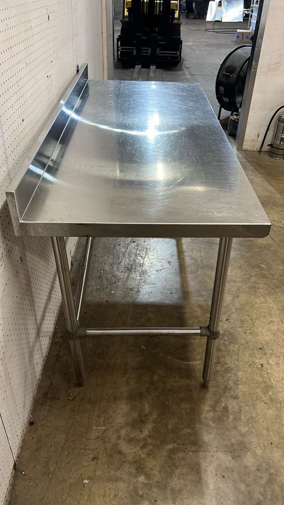 Used 72" x 30" Stainless Steel Table with 4" Backsplash - TH