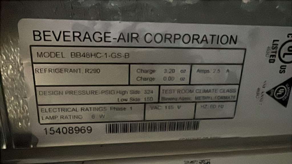 Used 48" Beverage-Air BB48HC-1-GS-B Narrow Sliding Door Refrigerator 120V - TH