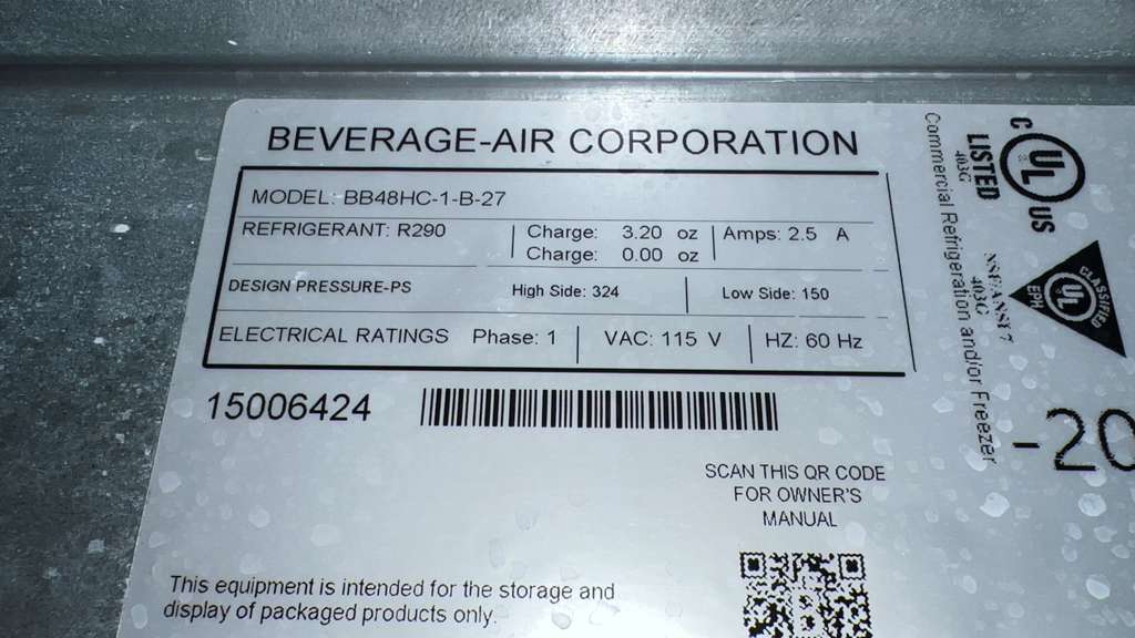 Used 48" Beverage-Air BB48HC-1-GS-B Narrow Sliding Door Refrigerator 120V - TH9
