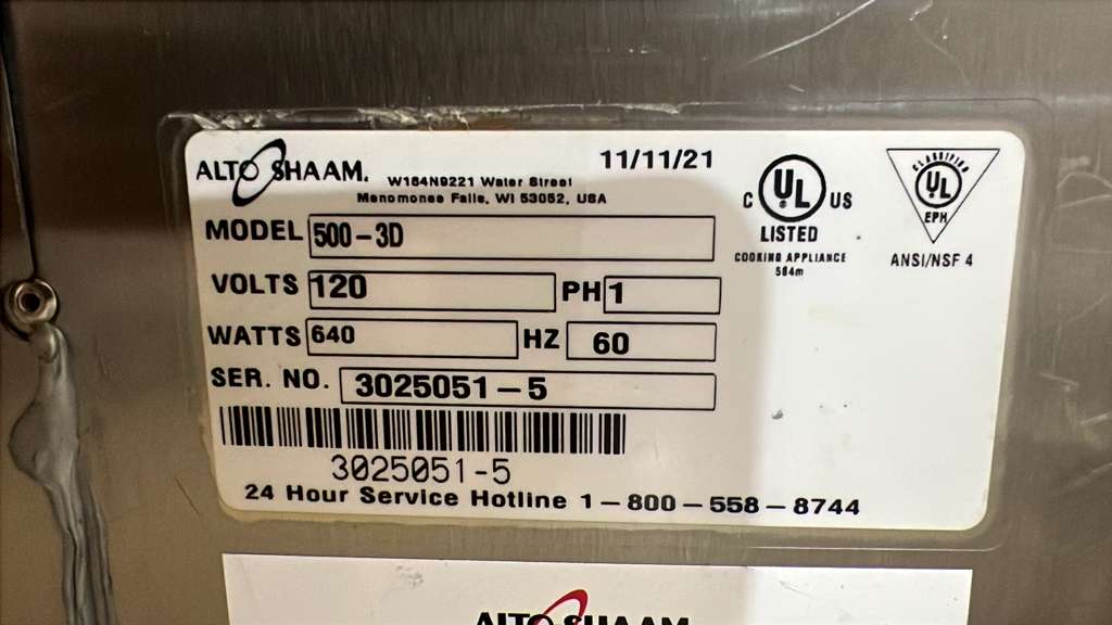 Used Alto-Shaam 500 3D 3 Drawer Stainless Heated Food Chip Warmer - 120V - TH