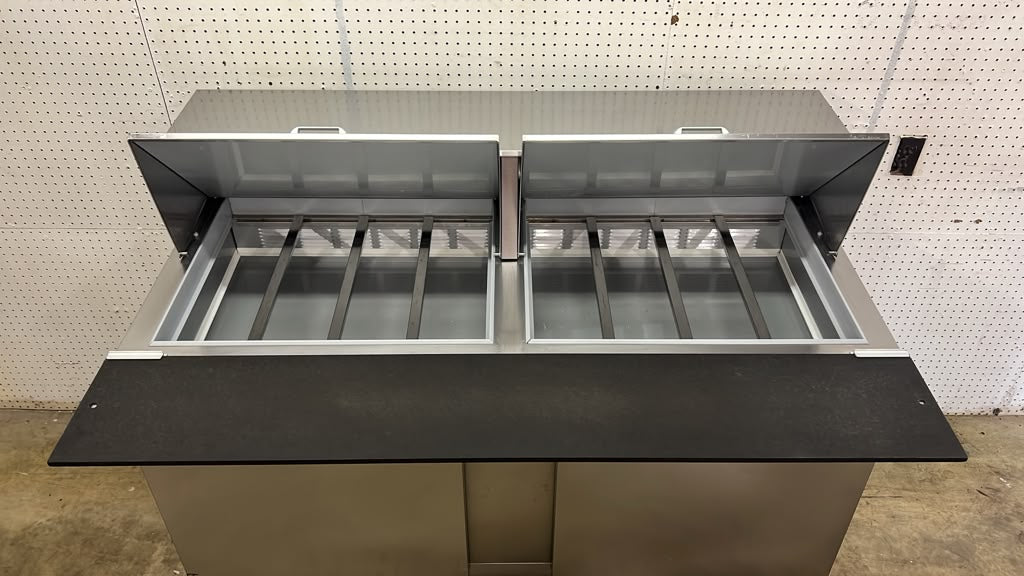 Used 60" Beverage-Air SPE60HC-24M Mega Top Refrigerated Sandwich Prep Table - TH