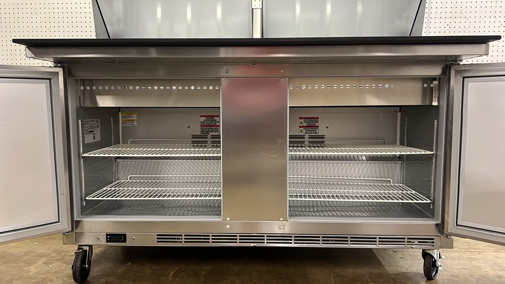 Used 60" Beverage-Air SPE60HC-24M Mega Top Refrigerated Sandwich Prep Table - TH