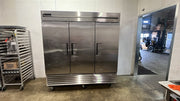 Used True T-72 Stainless Steel Solid 3 Door Reach In Refrigerator 120V - GC