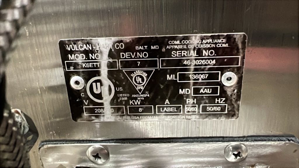 Used 6 Gallon Vulcan K6ETT Tilting Jacketed Steam Kettle 208/240V - TH