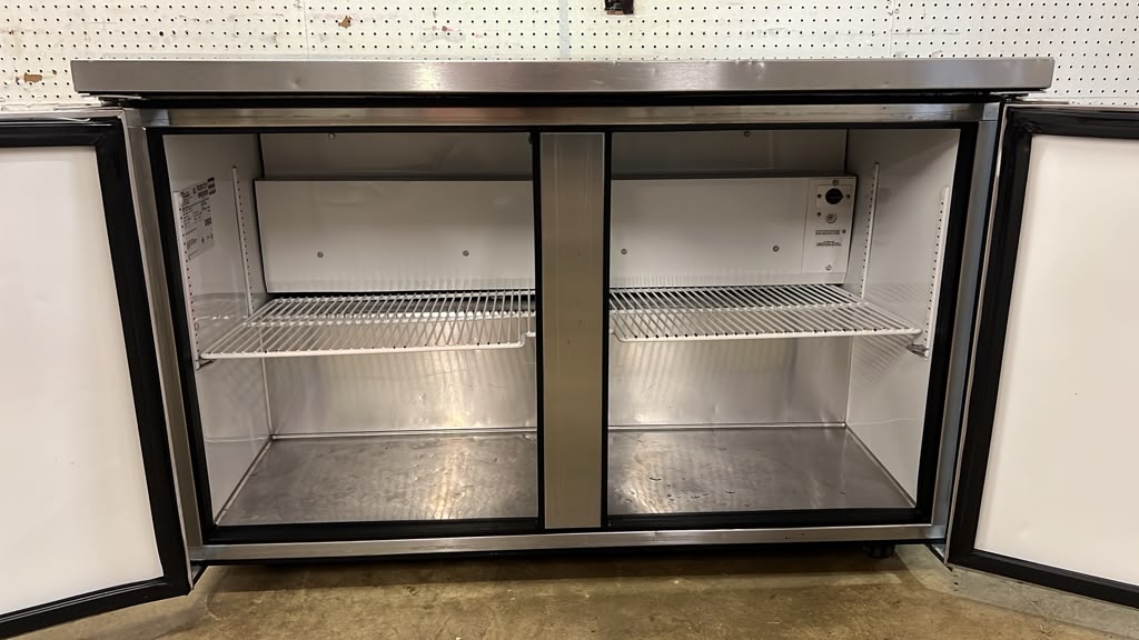 Used 48" True TUC-48F-HC Stainless Steel 2 Door Undercounter Freezer 115V - OW