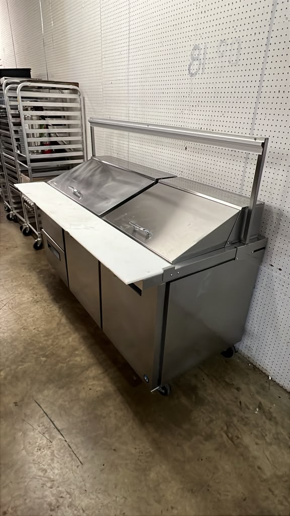 Used 72" Hoshizaki SR72B-30MD2 Mega Top Refrigerated Prep Table with Ticket Rail 120V - TH