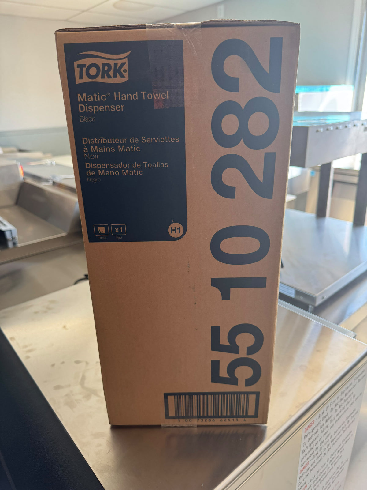 Unused Tork Matic 5510282 Manual Paper Hand Towel Dispenser Black - OM